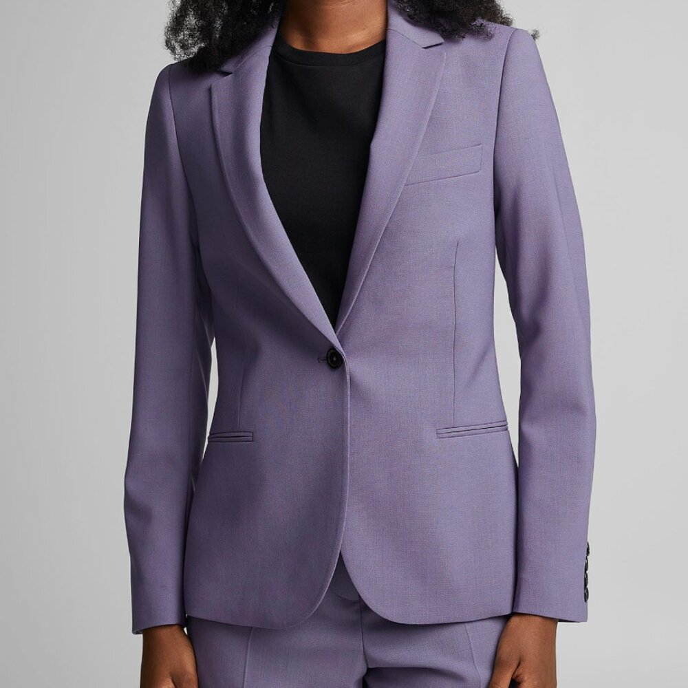 PS Paul Smith Lilac Purple Wool 1-Button Blazer Jacket